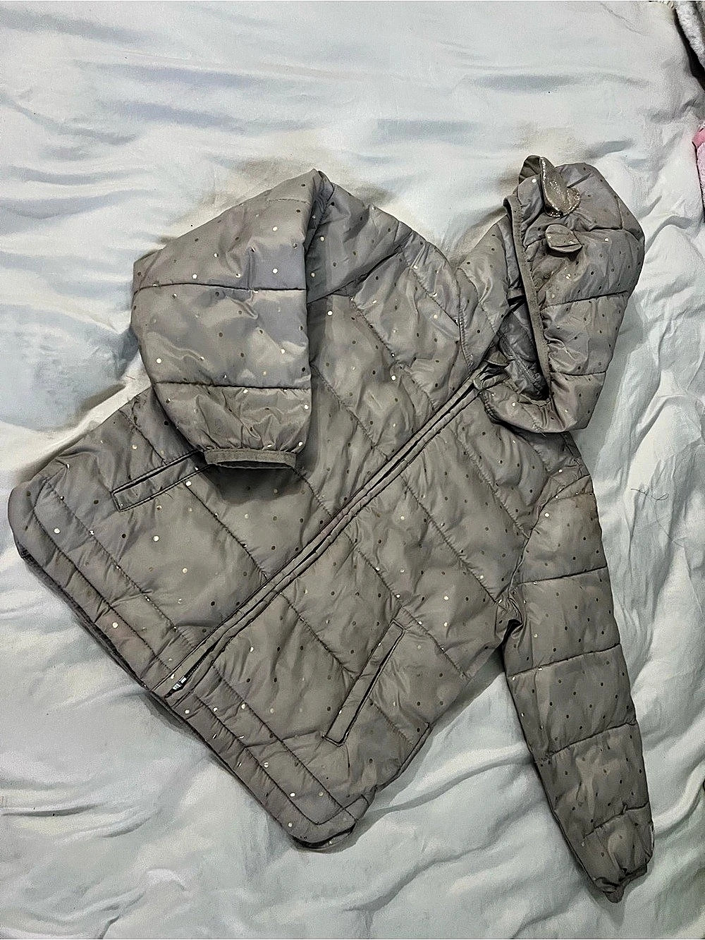Gap Girls Puffer Jacket Gray Size 5